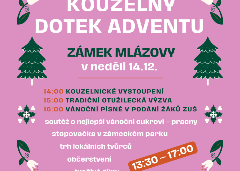 Kouzelný dotek adventu 14.12. od 13.30 hodin
