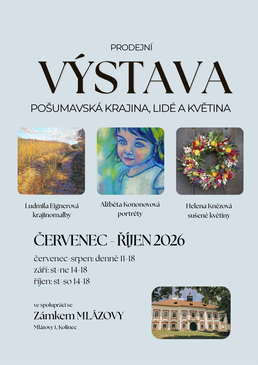 Výstava obrazů a květinových vazeb